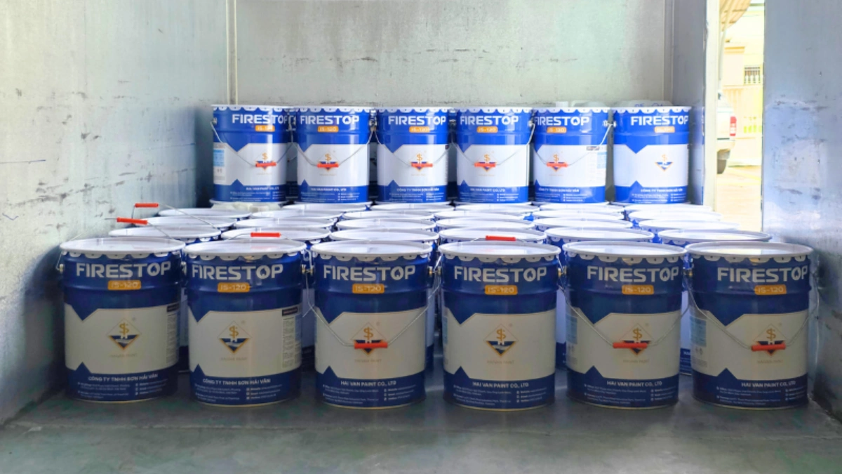 Sơn Hải Vân xuất xưởng sơn chống cháy đạt chuẩn đến đơn vị thi công